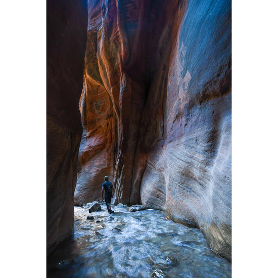 Queen Kerosin Acrylglasbild - HIKER-THE NARROWS,ZION NATIONAL PARK