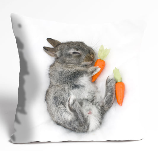 Kissenbezug - Cute Bunny with Carrots