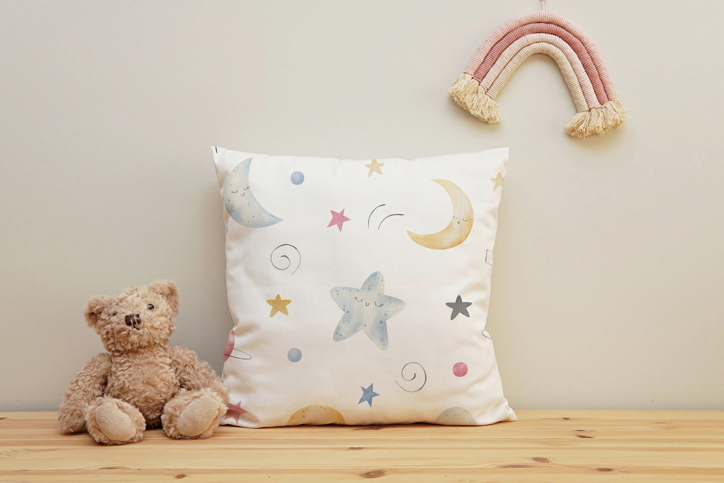 Kissenbezug - Mond und Sterne