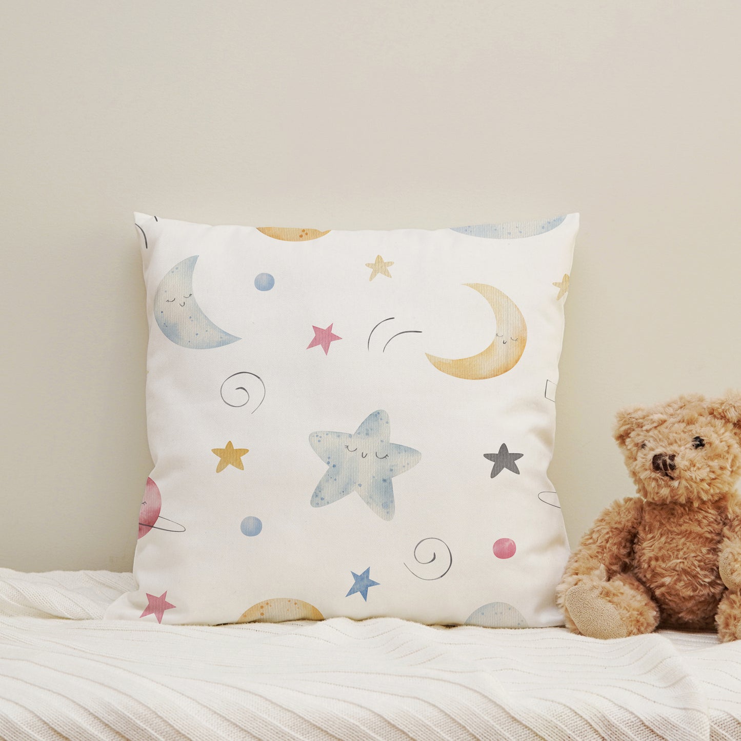 Kissenbezug - Mond und Sterne