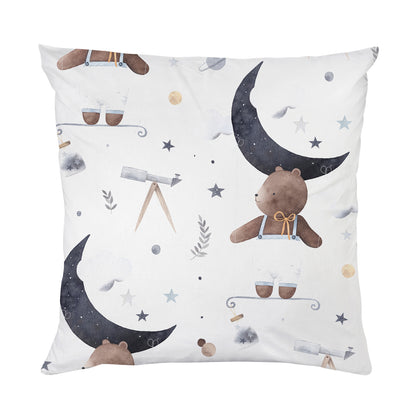 Taie d'oreiller - Ours, Lune et Étoiles
