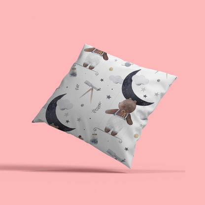 Taie d'oreiller - Ours, Lune et Étoiles
