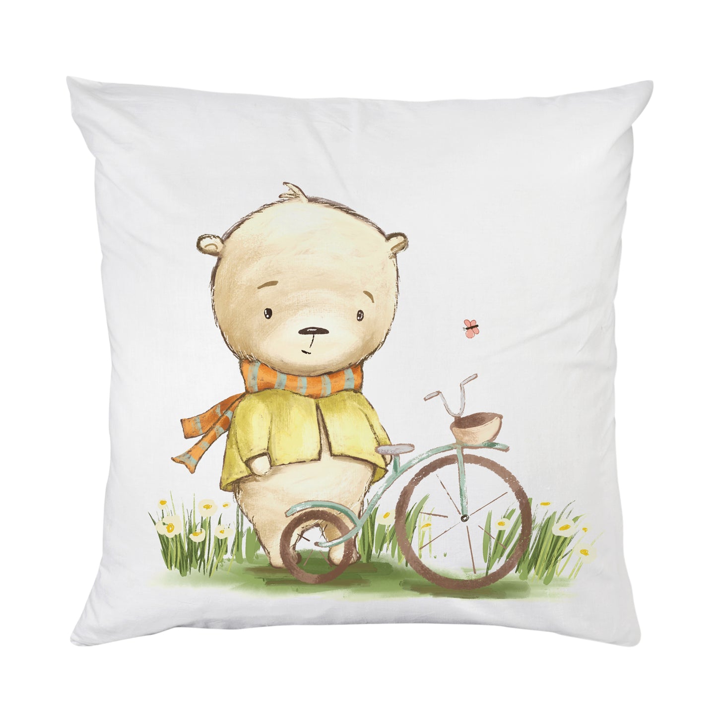 Pillowcase - Little Bear with Bicycle