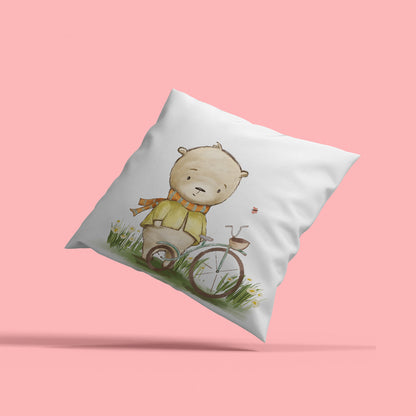 Pillowcase - Little Bear with Bicycle