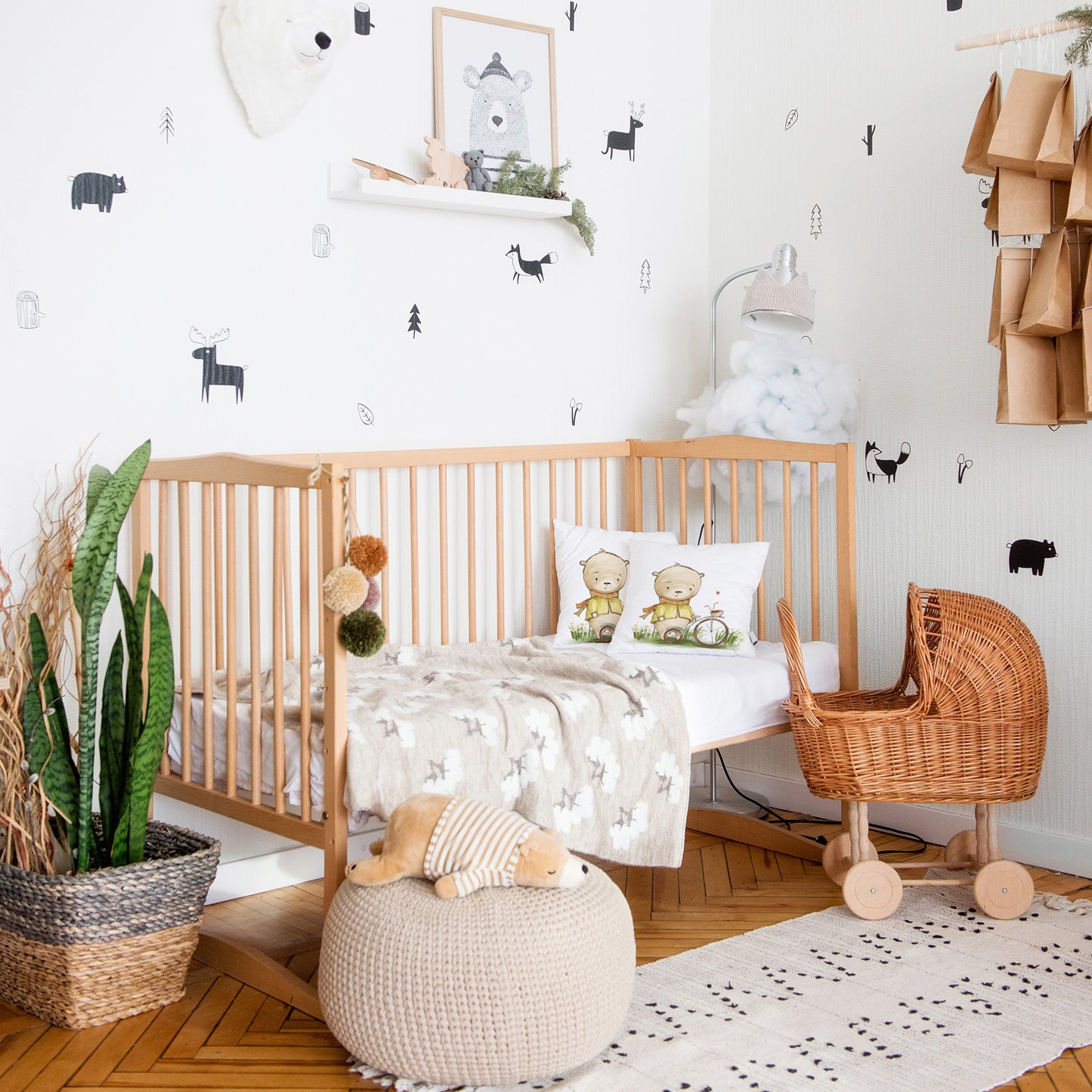 Pillowcase - Little Bear with Bicycle