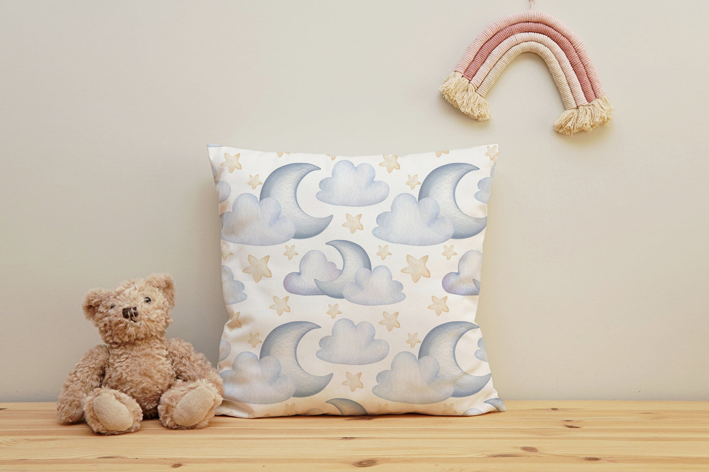 Taie d'oreiller - Lune et nuages