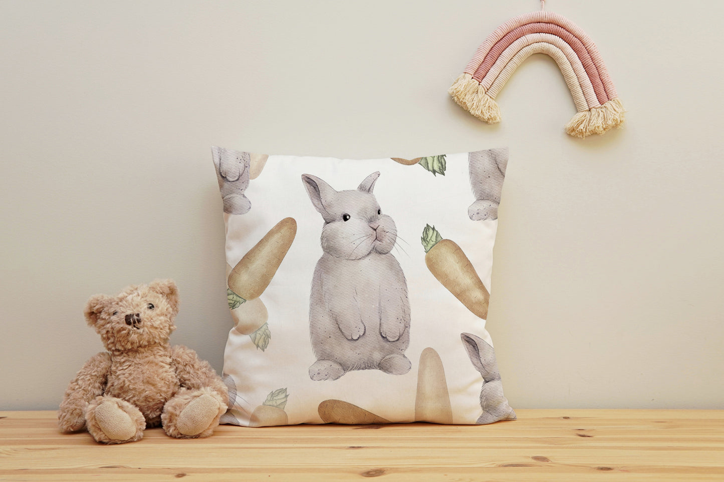 Taie d'oreiller - Lapins et carottes