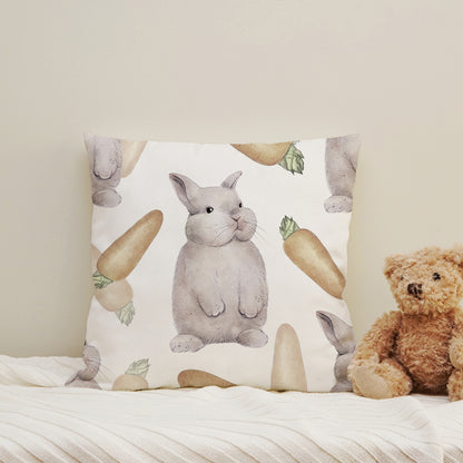 Taie d'oreiller - Lapins et carottes