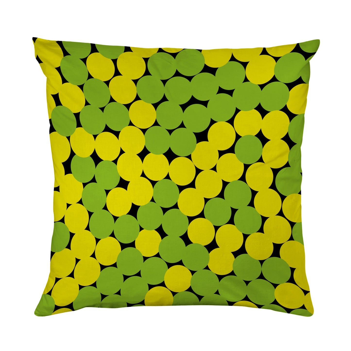 Kissenbezug - Grüne und Gelbe Kreise