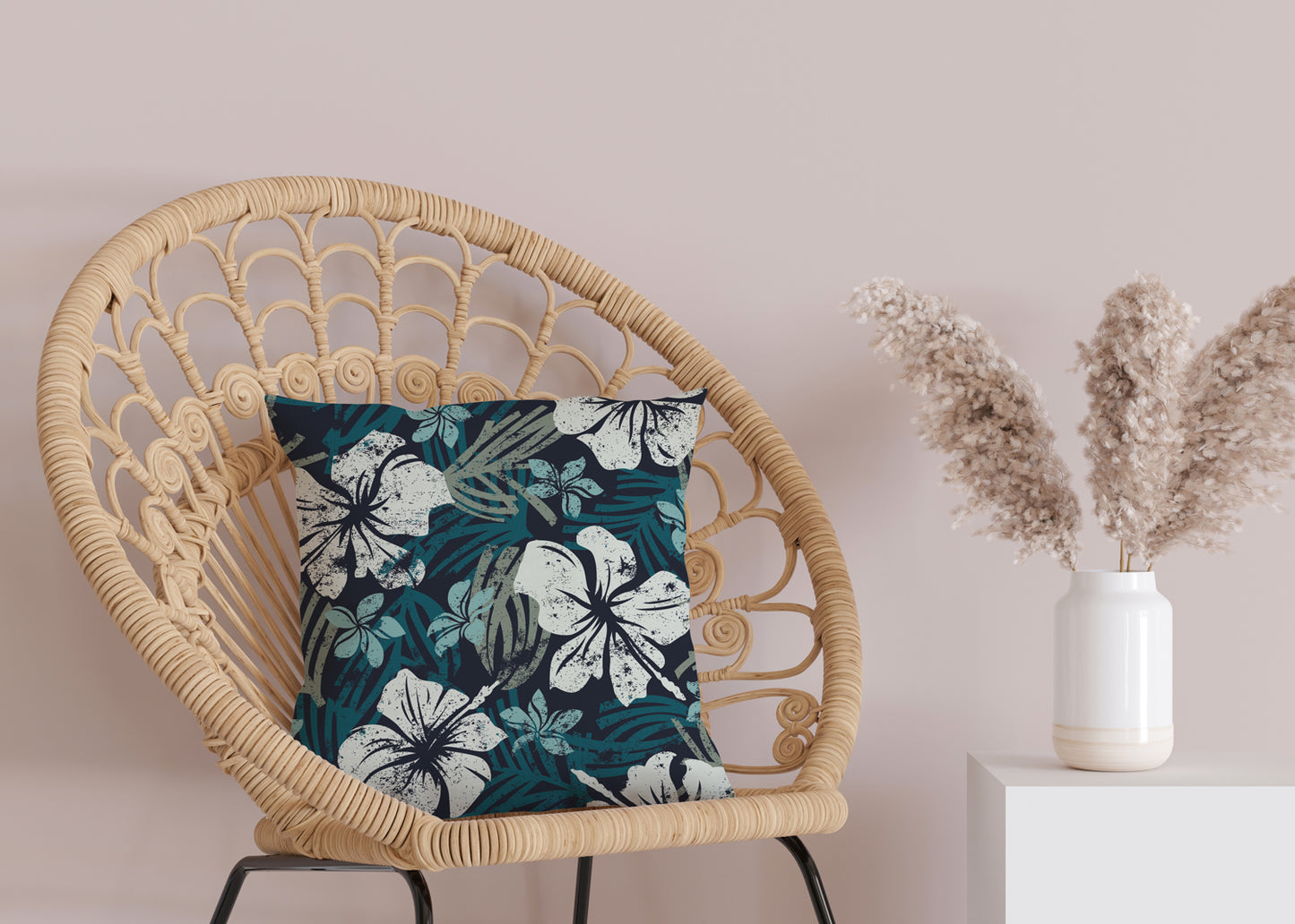 Kissenbezug - White and Blue Floral