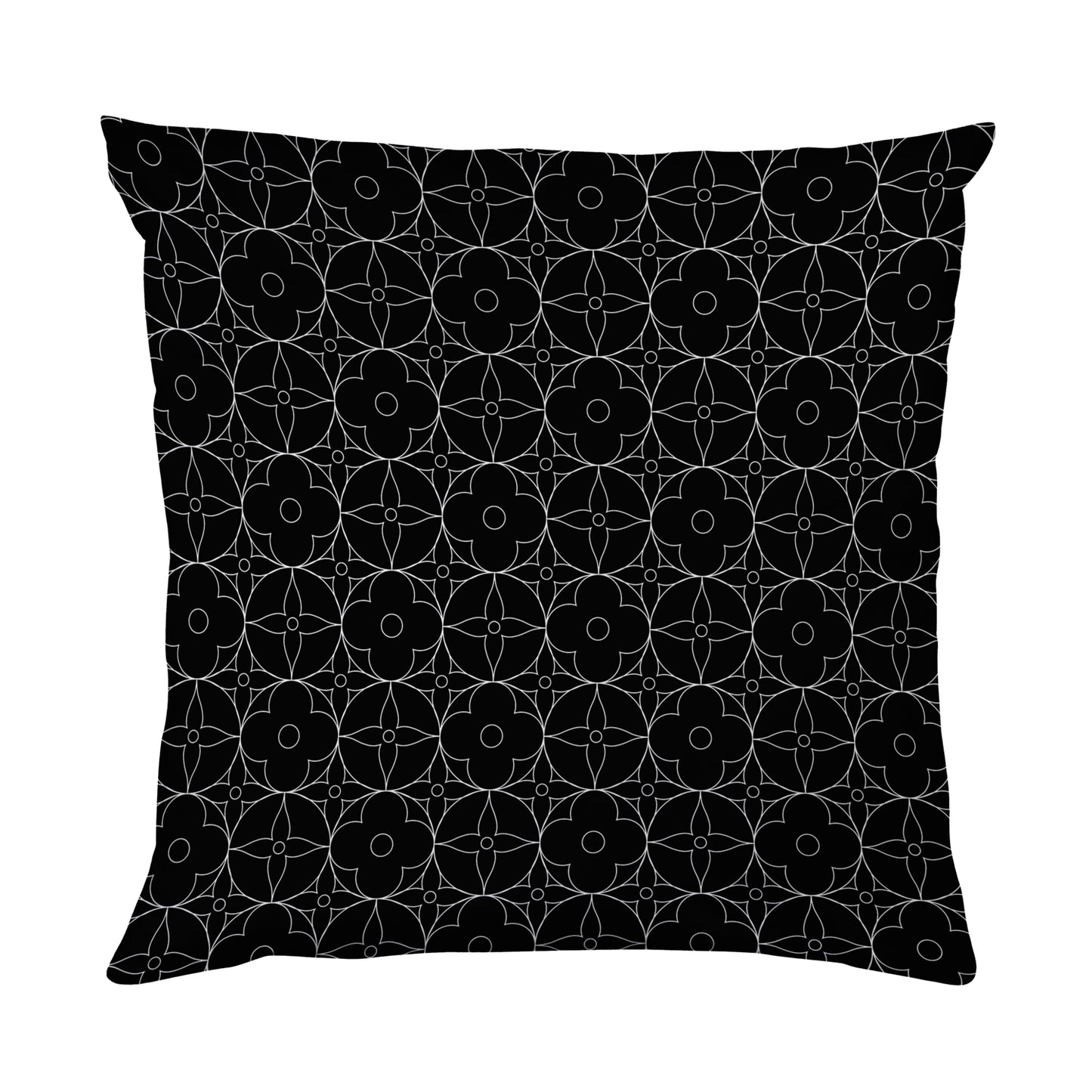 Kissenbezug - White Ornaments on Black