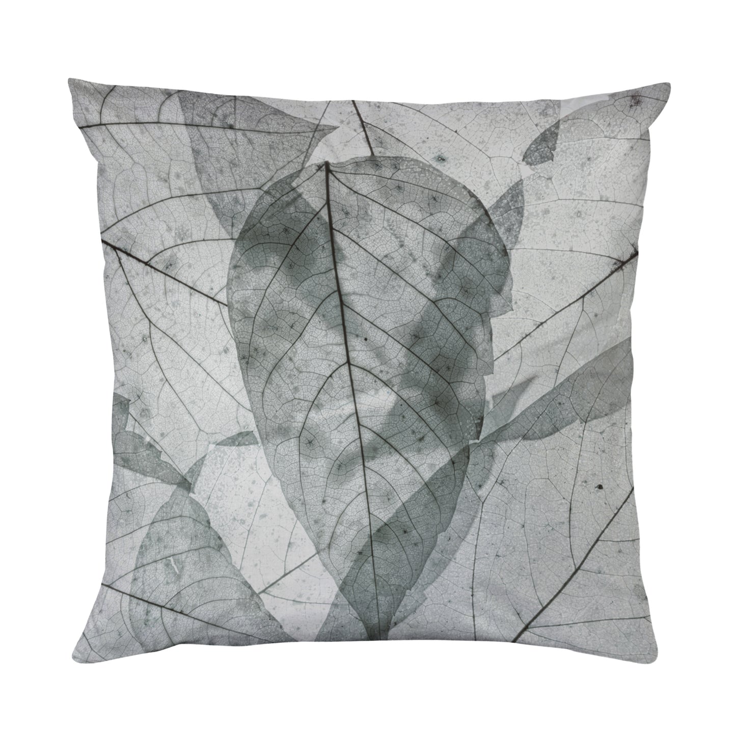 Kissenbezug - Blatt-Textur Grau