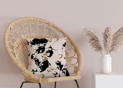 Kissenbezug - Black and Golden Splashs