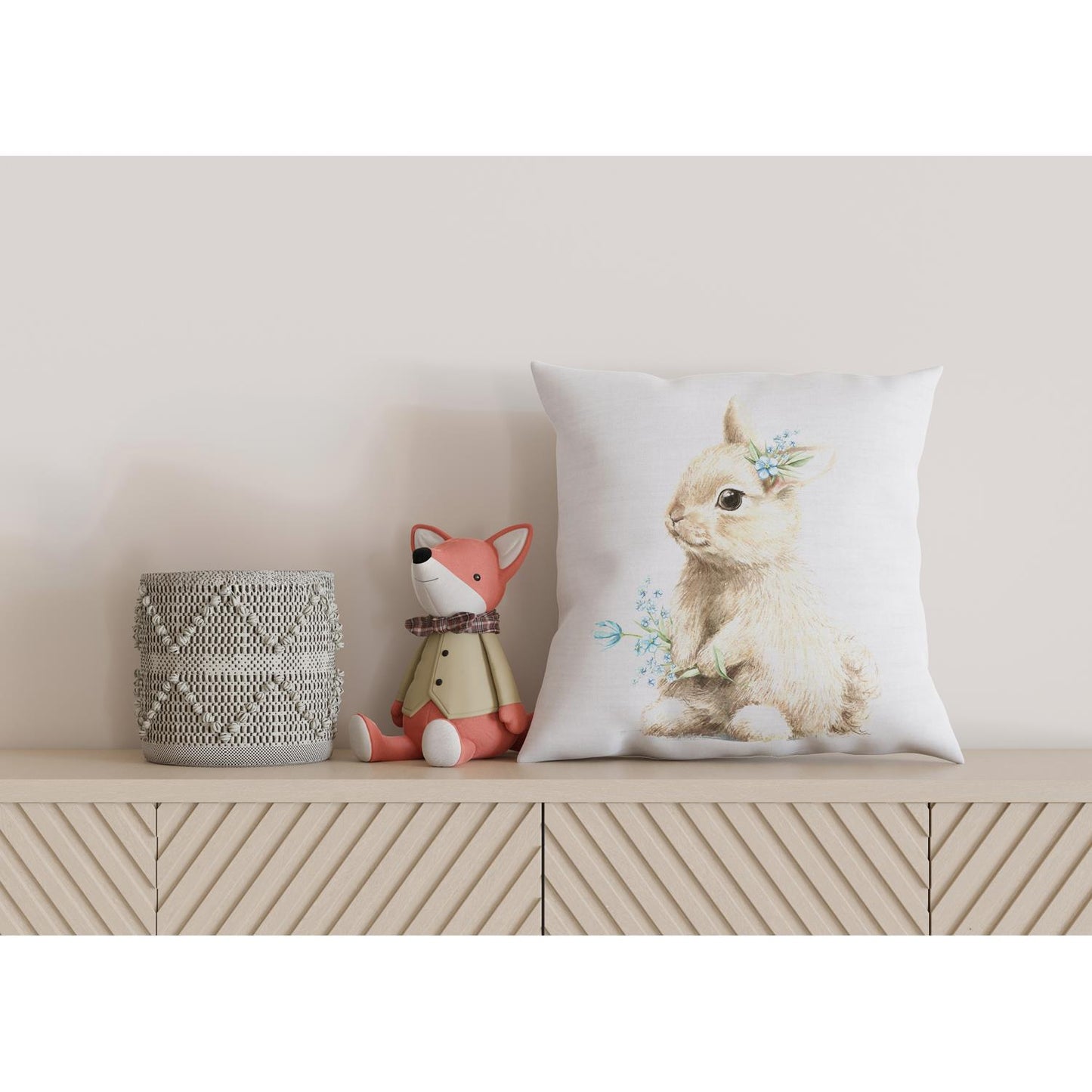 Kissenbezug - Blumenhase