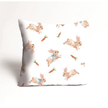 Kissenbezug - Hasen und Karotten