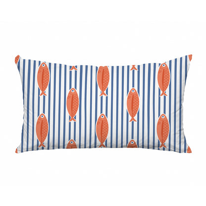 Outdoor Kissenbezug - Fische und Streifen