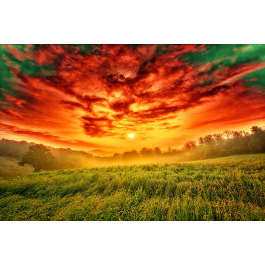 Acrylglasbild - Magische Farbexplosion am Himmel