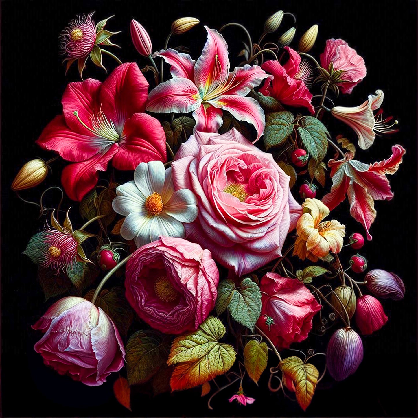 Image en verre acrylique - poésie florale