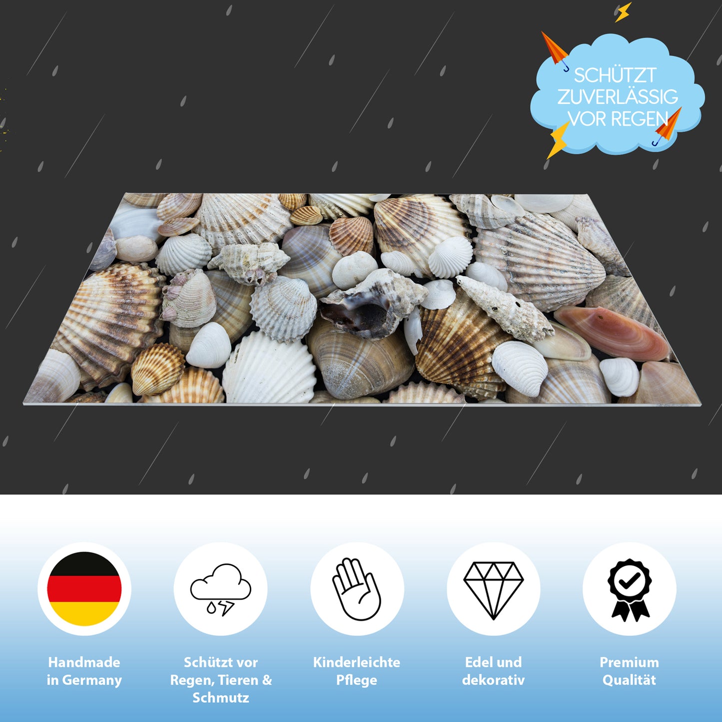Lichtschachtabdeckung – Muscheln