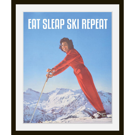 Queen Kerosin Rahmenbild - Eat Sleap Ski Repeat