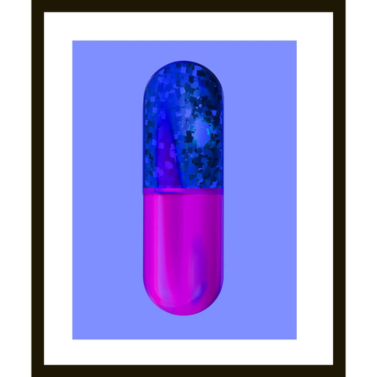 Queen Kerosin Rahmenbild - Blue Purple Pill