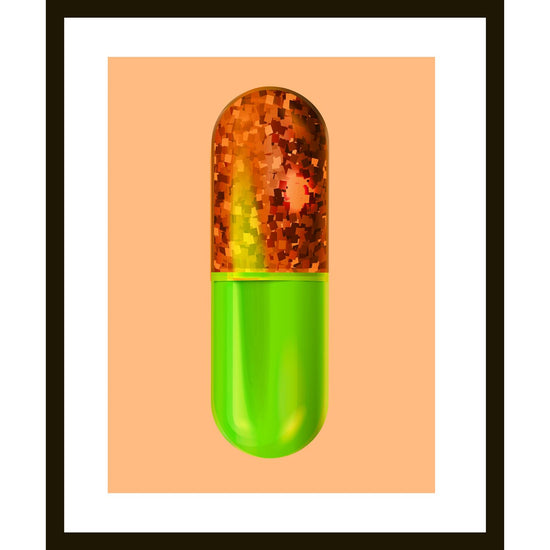 Queen Kerosin Rahmenbild - Green Orange Pill