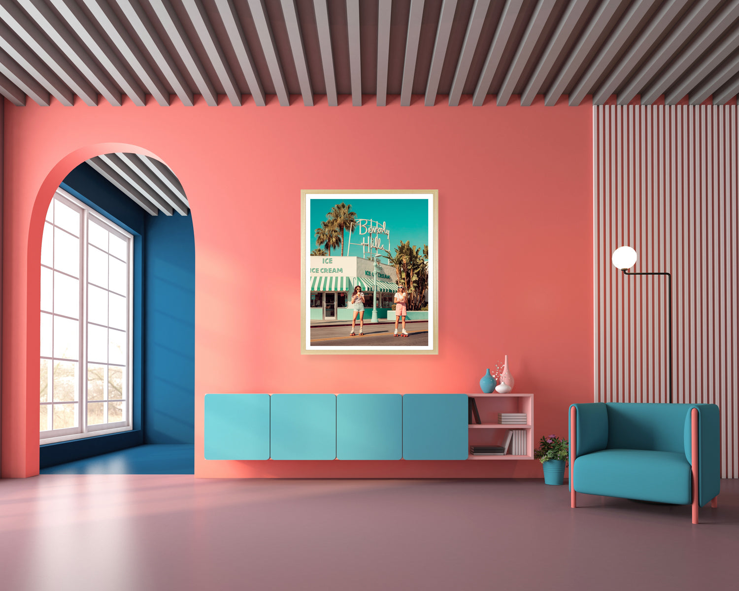 Rahmenbild - Ice Cream Retro Wohnbeispiel