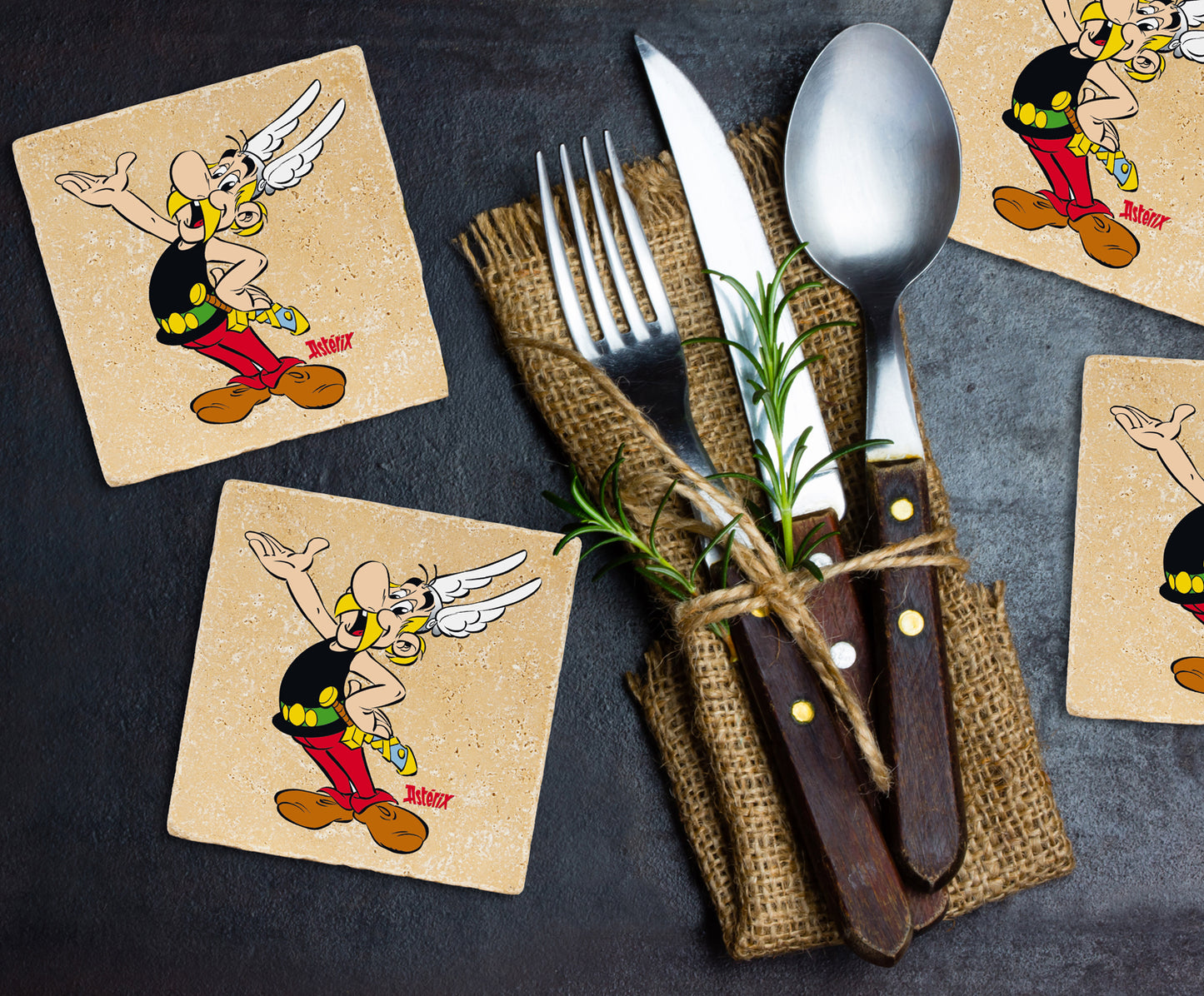 Steinuntersetzer-Set - Asterix