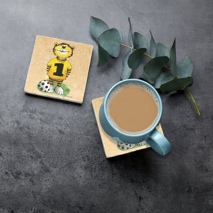 Janosch Steinuntersetzer-Set - Fussball Janosch