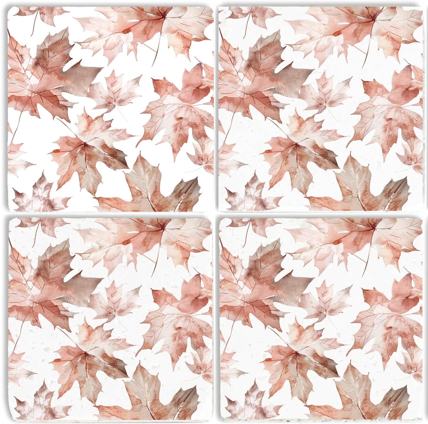 Steinuntersetzer-Set - Ahornblätter