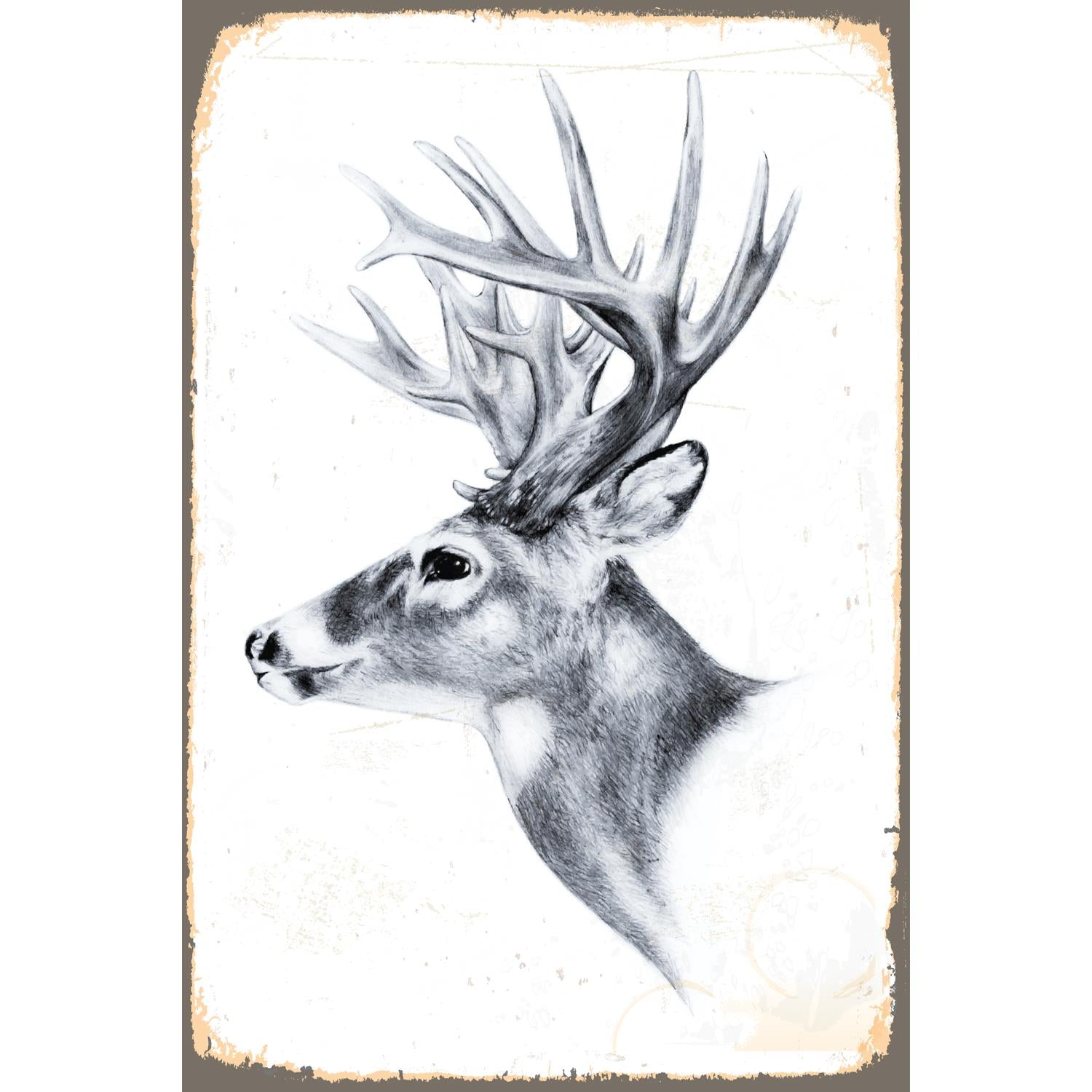 Blechschild - Christmas Deer