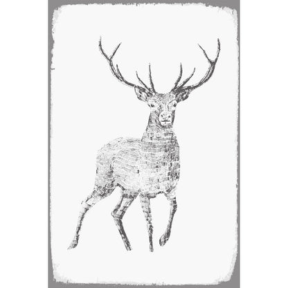 Blechschild - Drawn Deer