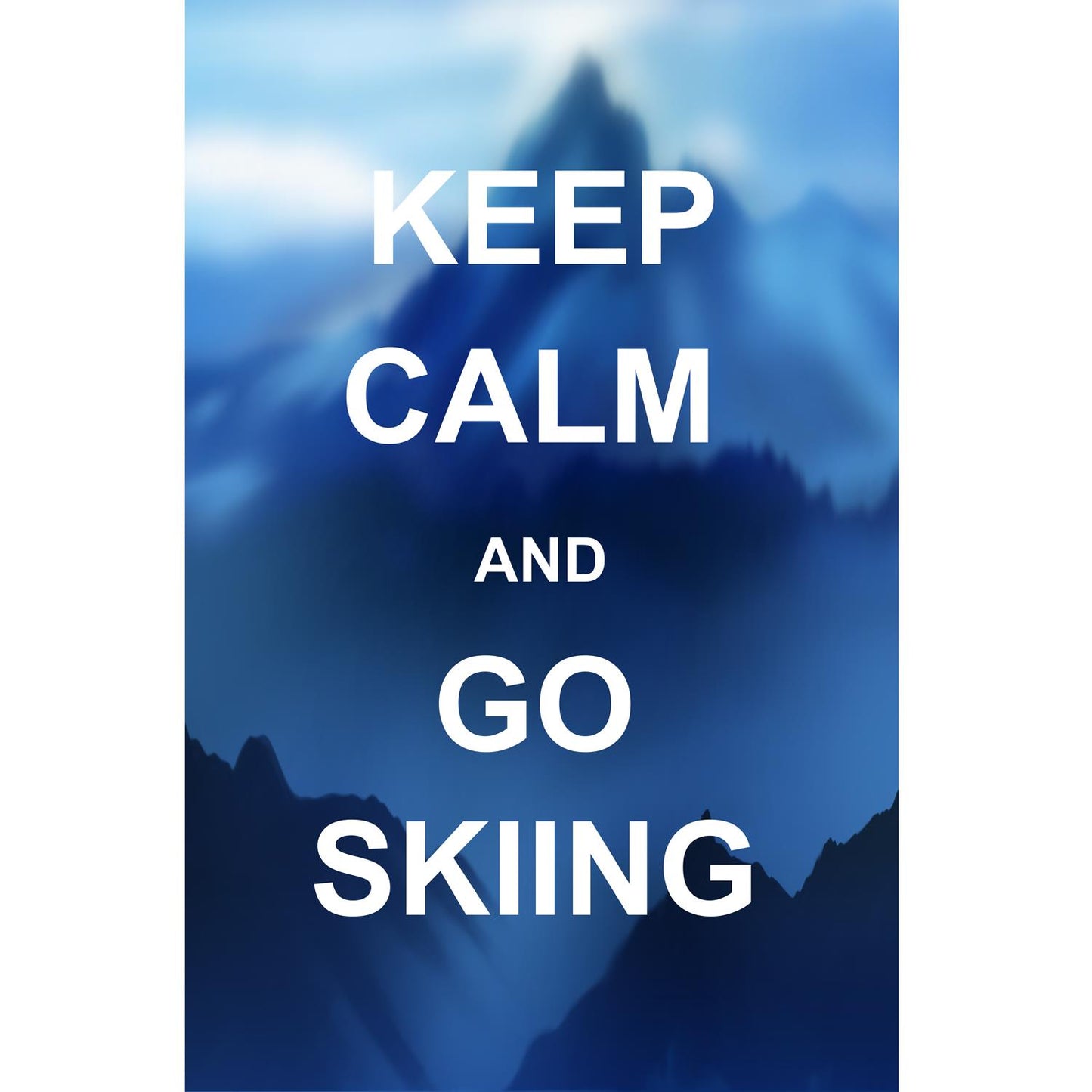 Blechschild - Keep Calm And Go Skiing