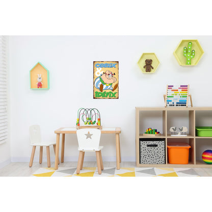 Blechschild - Obelix und Idefix