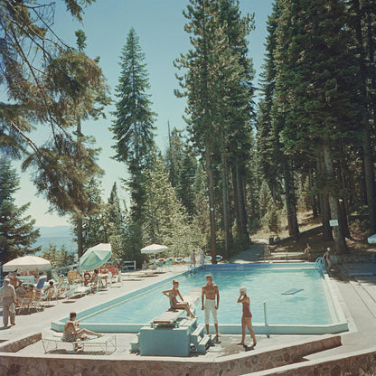 Slim Aarons - Pool At Lake Tahoe