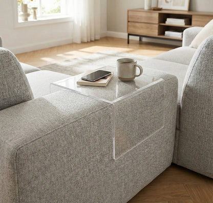 Beistelltisch Ablagefläche für Sofalehne, Tablett, Tisch, Acrylglas Sofa