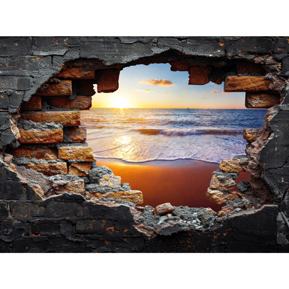 Spritzschutz - Sonnenuntergang am Strand