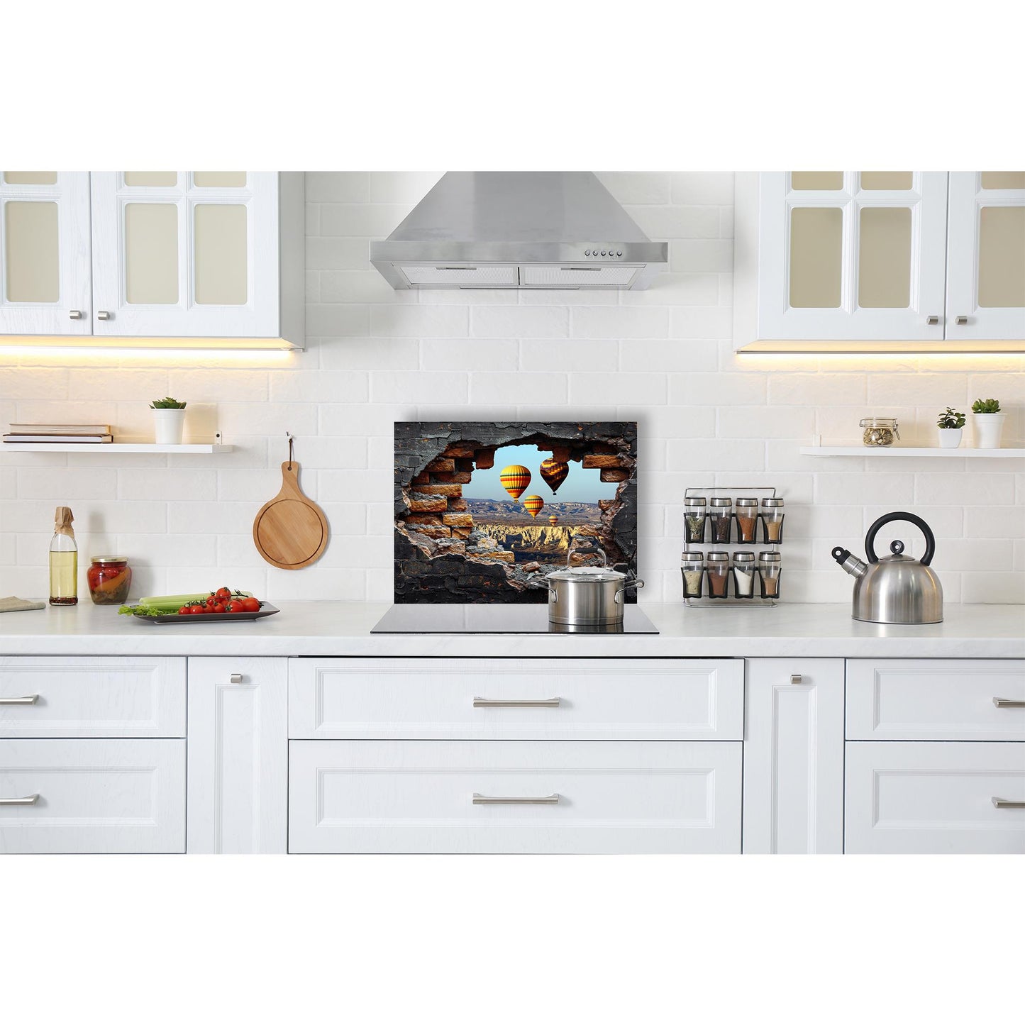 Spritzschutz - Heissluftballons am Himmel