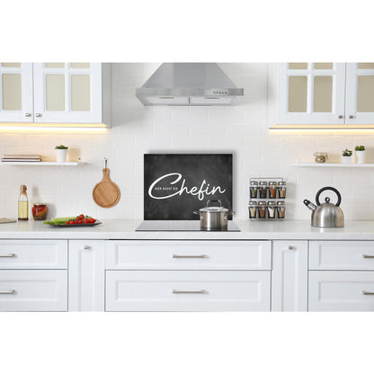 Spritzschutz - Hier kocht die Chefin