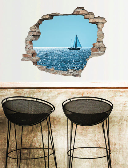 3D Wall Sticker - Swimming In The Ocean