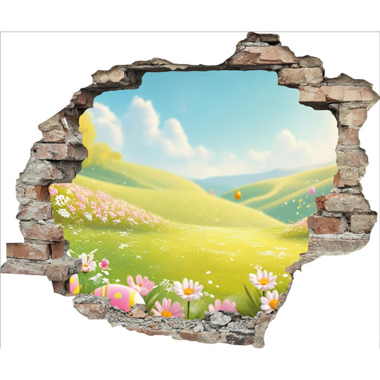 3D Wandtattoo - Blumenwiese