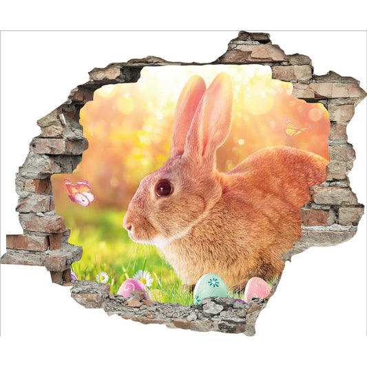 3D Wandtattoo - Butterflies and Bunny