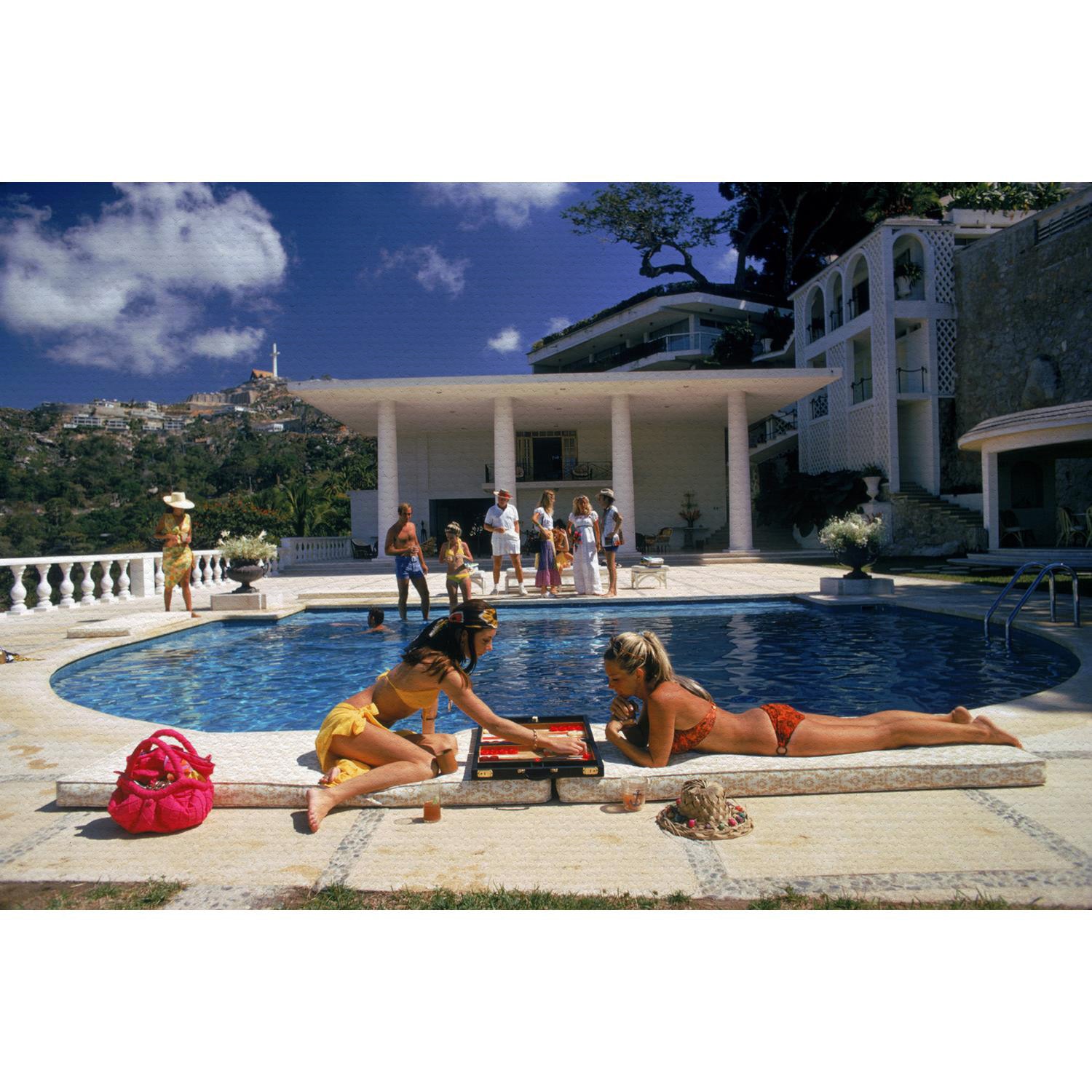 Slim Aarons - Poolside Backgammon Detail