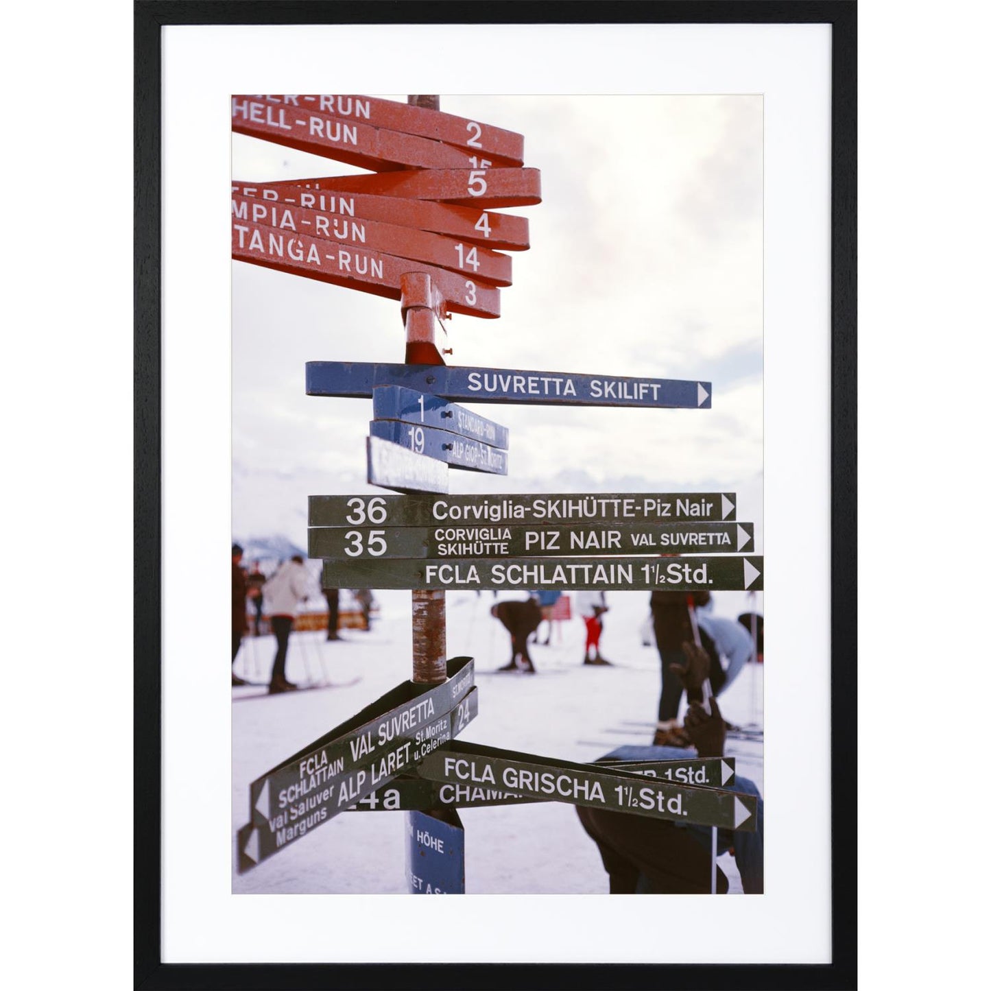 Slim Aarons - Signpost In St Moritz Detail