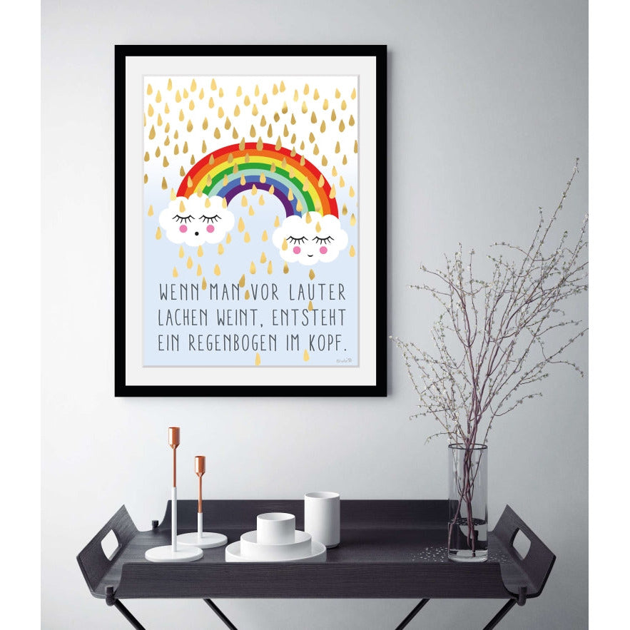 Rahmenbild - Regenbogen im Kopf Wohnbeispiel