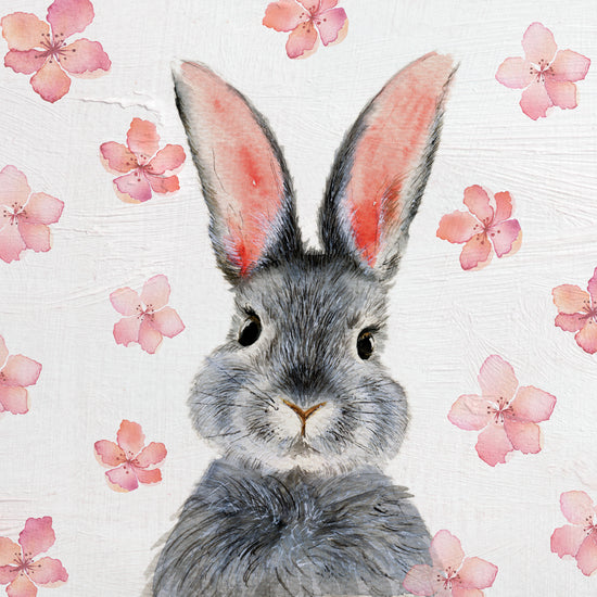 Queen Kerosin Leinwandbild - Flower Bunny