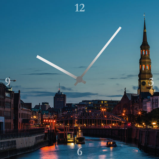 Hamburg 4 Acrylglas-Uhr