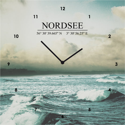 Nordsee Acrylglas-Uhr