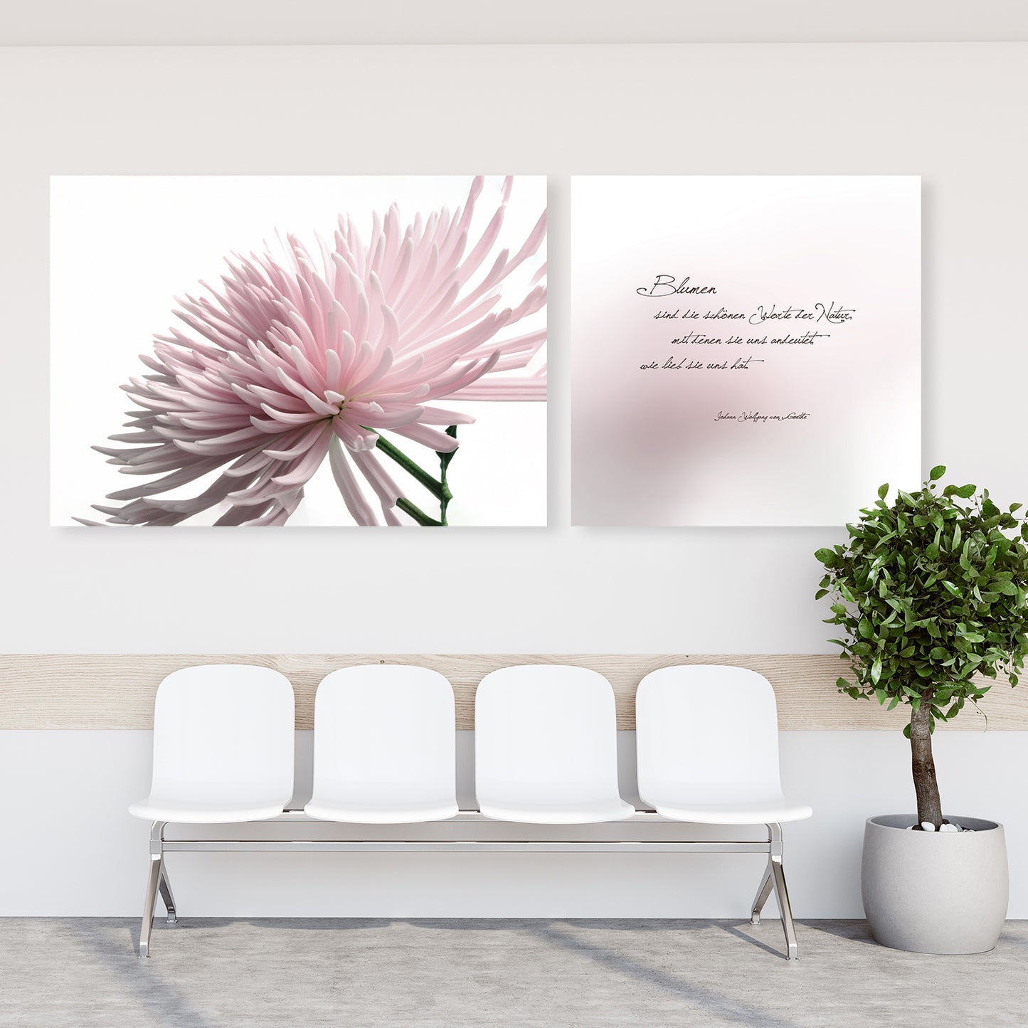 Leinwandbild - Blumen - Einrichtungsbeispiel Foto