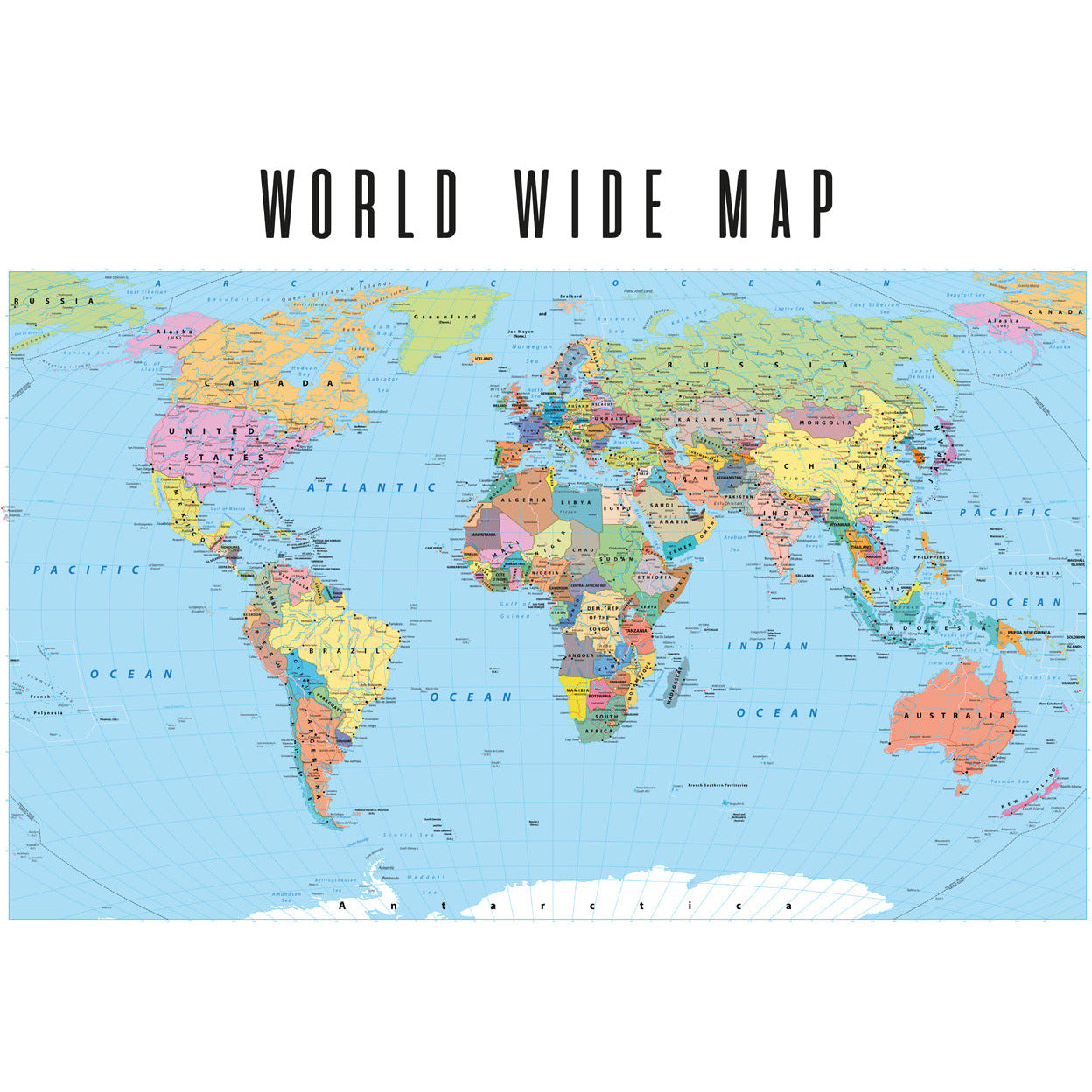 Magnetisches Markerboard - World Wide Map